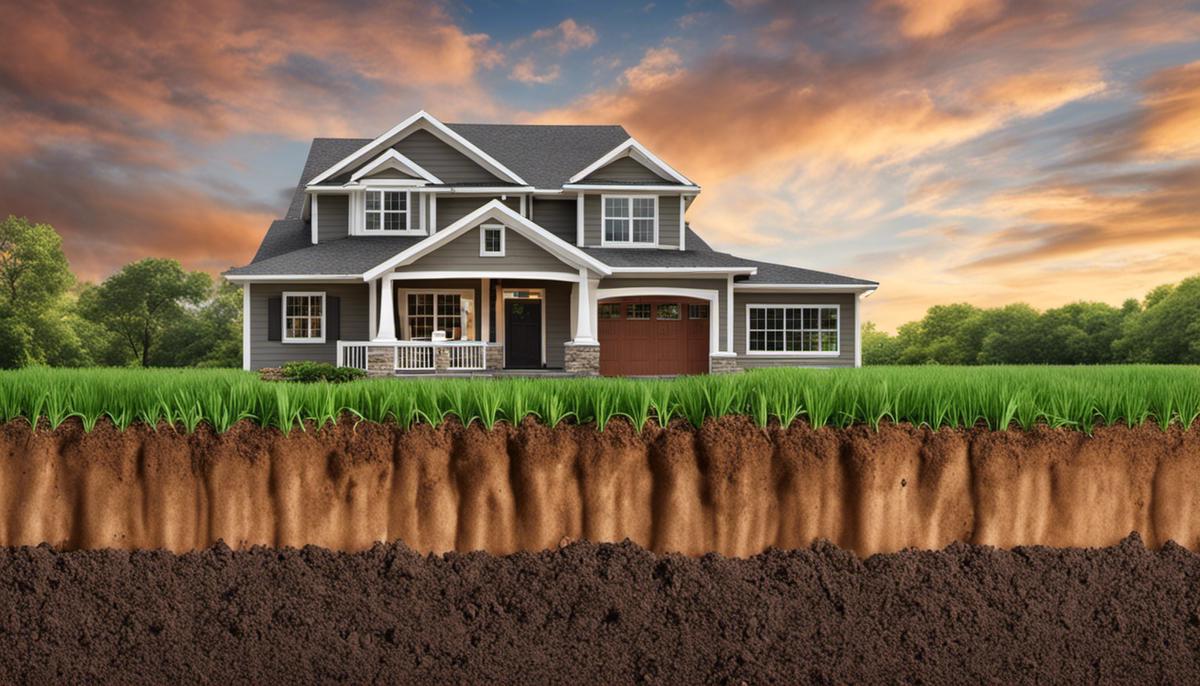 Image depicting soil contact with a home's foundation, illustrating how it can attract termites.