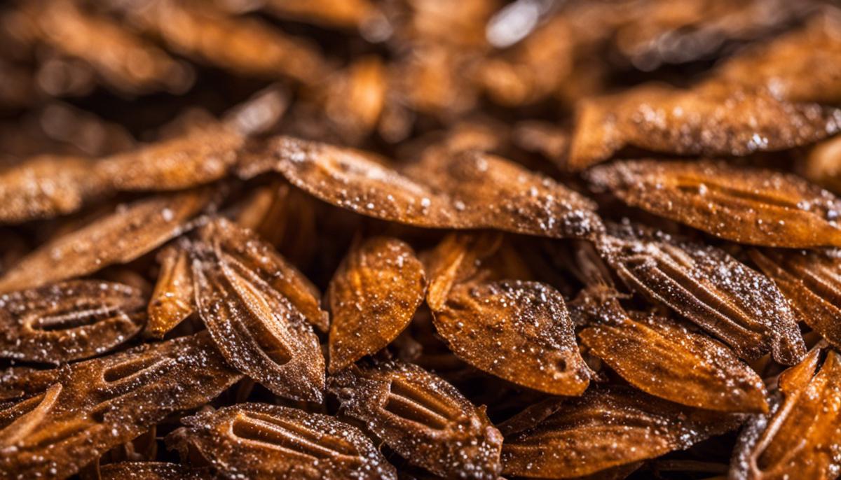 Close-up image of discarded termite wings.